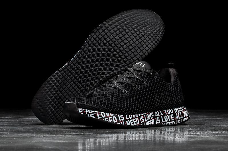 Nobull All You Need Is Love Mesh Runner Men's Running Shoes Black | USA O1055K
